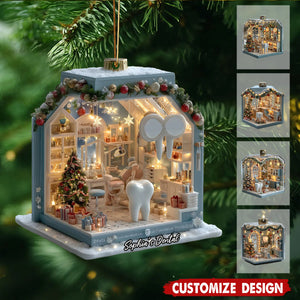 Personalized Dentist Office Christmas Ornament - Gift For Dentisit