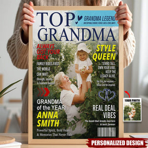 Personalized Grandma Magazine Poster-Gift for Grandma