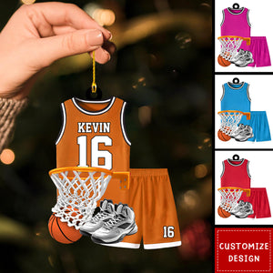 Personalized Basketball Christmas Ornament-Gift for Basketball Players -2024 New Release