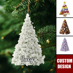 Floral Christmas Tree Ornament – Colorful Bloom Design with Mixed Flowers