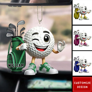 Personalized Golf Car Ornament -Gift For Golf Lover