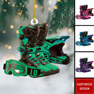 Personalized Motocross Ornament - Christmas Gift For Rider - New Release