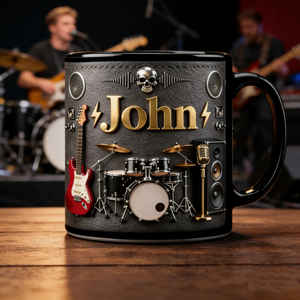 Personalized Rock Music Mug