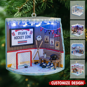 Personalized Hockey Ornament-Hockey Sport Gifts