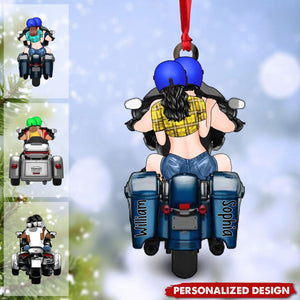 New Release Motorcycle Lovers For Couples Ornament-Personalized Christmas Ornament-Gift For Motorcycle Lovers