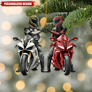 Personalized Motorbike Couple Christmas Ornament-Gift for Couple-New Release