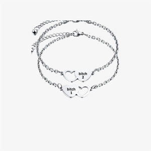 For Friend-You're My Favorite B*ch Heart Set Bracelet