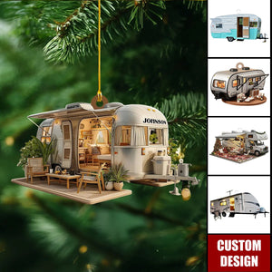 Personalized Camper Van Christmas Ornament, Gift For Travelers, Camper