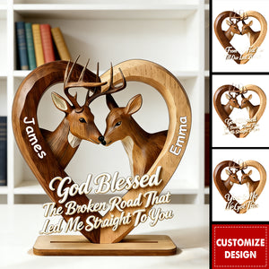 Personalized You & Me Wooden Plaque - Gift For Couple