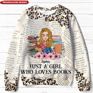 Just A Girl Who Loves Books-Personalized Sweatshirt