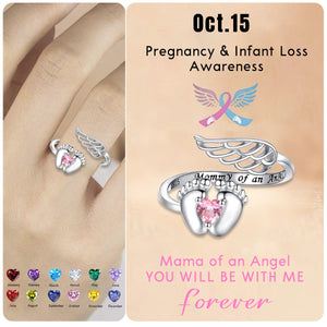 Personalized Sterling Silver Miscarriage Ring-Memorial Losing Gifts