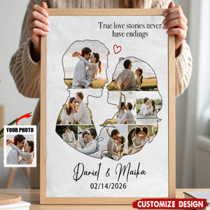 Personalized Couple Photo Poster - Gift For Husband Wife, Couples