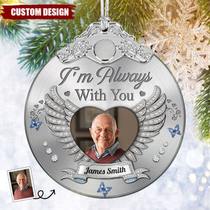 Custom Photo Glass Ornament - Personalized Christmas Memorial Sympathy Gifts For Loss Of Mom, Dad - A Life That Shines On