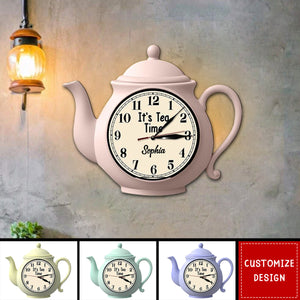 It's Tea Time - Personalized Tea LED Light Wall Clock