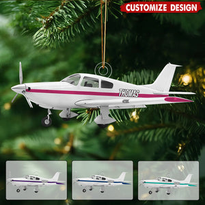 Personalized Airplane Christmas Ornament - Gift For Aviation Lover