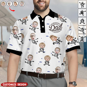 Best Dad Ever Gift For Dad, Grandpa - Personalized Photo Polo Shirt