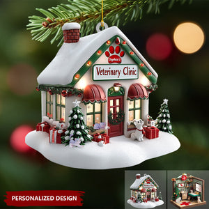 Personalized Veterinarian Clinic Christmas Ornament-Gifts For Veterinarian- New Release