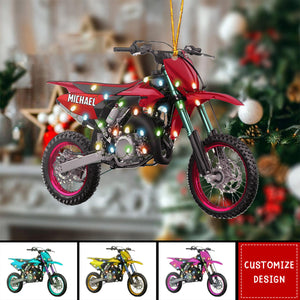 Personalized Motocross Motocycles Christmas Ornament - 2024 New Release