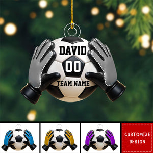 Personalized Goalkeeper Christmas Ornament Gift for Soccer Lover-New Release