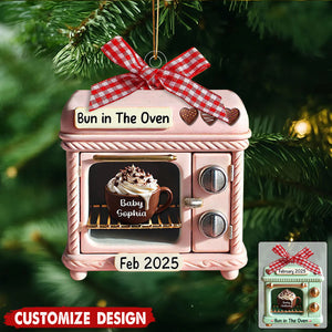 Bun In Oven Christmas Ornament: Pregnancy Announcement, New Mom Gift