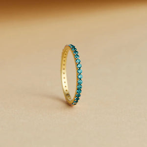 F*ck Cancer Nobody Fights Alone- Teal Diamond Ovarian Cancer Ring