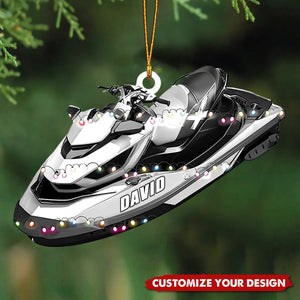 Personalized Jet Boat Ski Christmas Ornament, Personal watercraft Boat - 2024 New Release