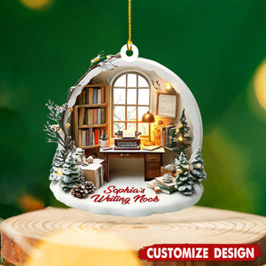 Personalized Writing Corner Ornament Gift for writers-2024 New Release