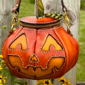 The Great Purely handmade leather Pumpkin Bag