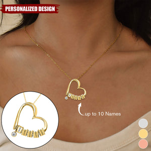 Personalized Name Hearts Necklace-Gift For Family