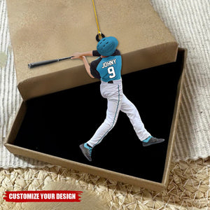Personalized Custom Baseball Ornaments for Boy - Baseball Player & Catcher Gifts