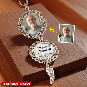 Personalized Photo Your Love Lights My Way Until We Meet Again Metal Car Ornament