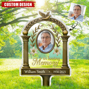 Carried In My Heart - Memorial Personalized Acrylic Garden Stake - Sympathy Gift For Family Members