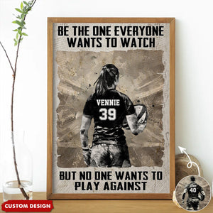 New Release Personalized Boy Girl Rugby Poster