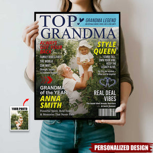 Personalized Grandma Magazine Poster-Gift for Grandma