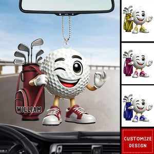 Personalized Golf Car Ornament -Gift For Golf Lover