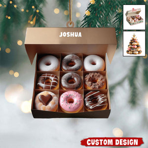 Personalized Donut Christmas Tree Ornament