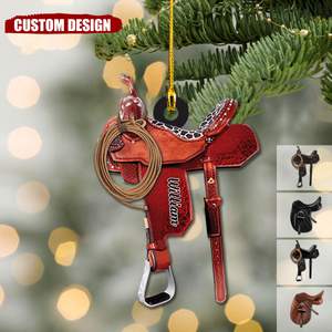 New Release Personalized Horse Saddle Christmas Ornament-Gifts For Horse Lover