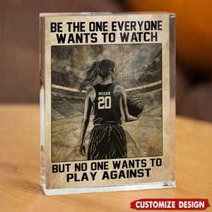 Personalized Basketball Acrylic Plaque-Gift For Basketball Lovers