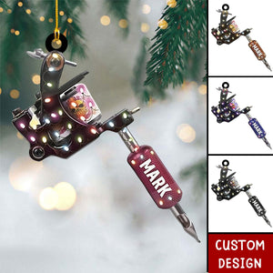 Personalized Tattoo Machine Christmas Ornament Gift For Tattoo Artist - New Release