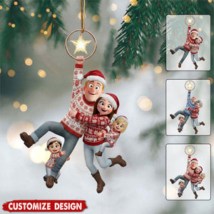 Funny Hanging Couple Ornament - Personalized Gifts For Couple