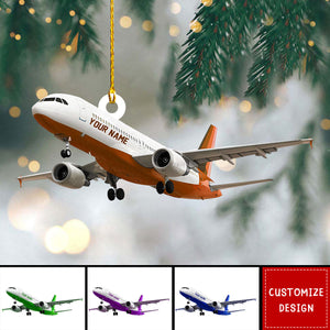 Personalized Airplane Acrylic Christmas Ornament - Gift For Pilot - New Release