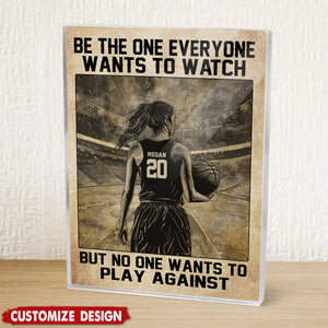 Personalized Basketball Acrylic Plaque-Gift For Basketball Lovers