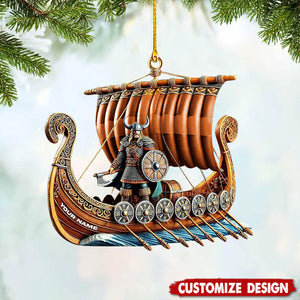 Personalized Viking Ship Christmas Ornament Gift For History Enthusiasts-2025New Release