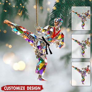 Personalized Taekwondo /Karate/Jiu-Jitsu Christmas Ornament