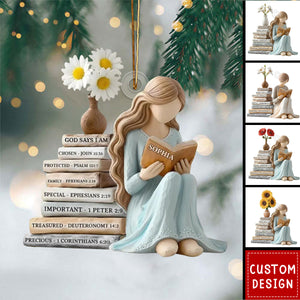 Personalized God Says I Am Girl Ornament