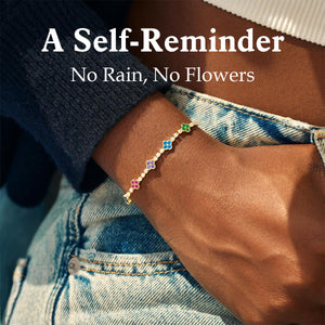 No Rain No Flowers Four-Leaf Clover Bracelet