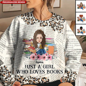 Just A Girl Who Loves Books-Personalized Sweatshirt