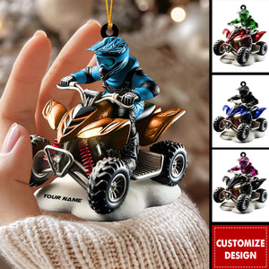 ATV Motorbike Christmas Personalized Acrylic Ornament