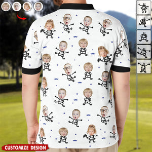 Best Dad Ever Gift For Dad, Grandpa - Personalized Photo Polo Shirt