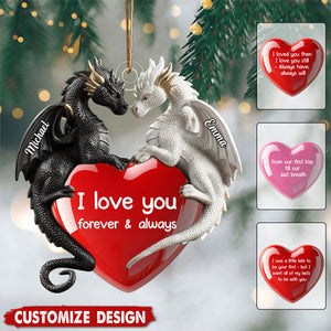 You & Me We Got This - Personalized Dragon Ornament - Gift For Couple